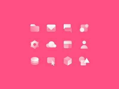 Webflow Icons frosty gradients icons illo illustration tag webflow