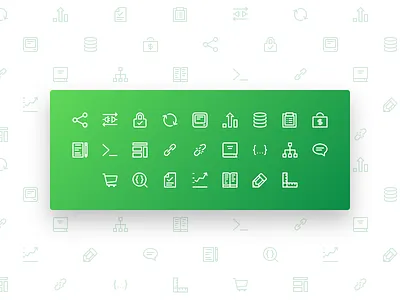 Tech Icons iconography icons line drawings technology