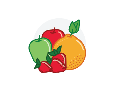 Fruits fruit icon illustration vector