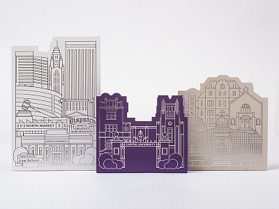 Capital University President Inauguration Invite illustration invitation design print