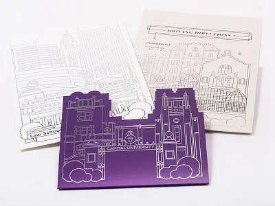 Capital University President Inauguration Invite illustration invitation design print