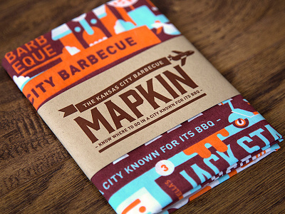 BBQ Mapkin bbq kansas city map