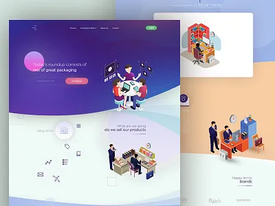 Home Landing Page blog color colors icon iso landing logo metric page