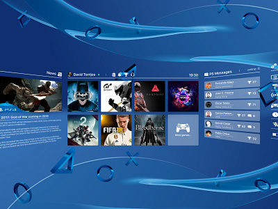 PSVR UI Concept prototype framer framer js playstation ui ux vr