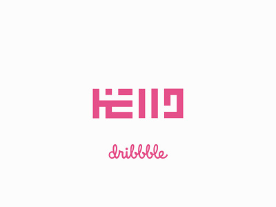 Hello dribbble. brand branding dribbble first identity logos logotype shot. word mark