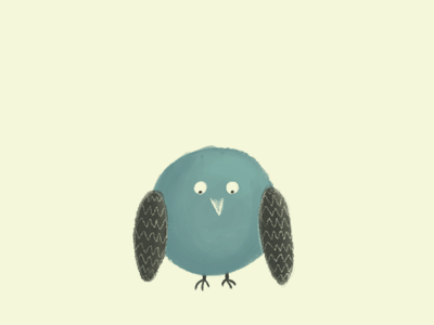 Ease Bird animation principles bird bouce bouncy cute ease excited gif principles