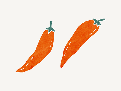 Peppers cute food illustration pepper