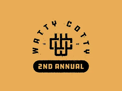 Watty Cotty Static branding cottage grunge identity ligature logotype organic party typography weekend