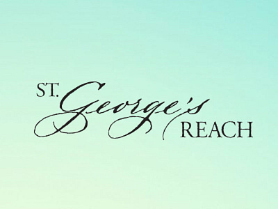 St. George's Reach handlettering logo script type treatment