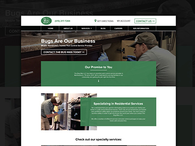 Website Design - The Bug Man design graphic design uiux design website design