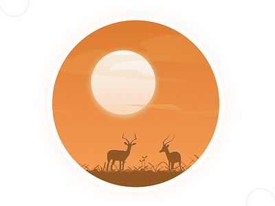 Magical Night childhood deer design fallow illustration nature night