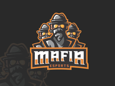 Premade ESports Logo | ESports Mafia Team Logo For Sale clan esport esports gaming gangster logo mafia premade sale team