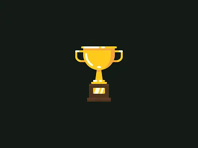 Golden Cup cup flat golden icon