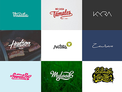 Lettering logos v.2 lettering logo logotype script typeface typo typography