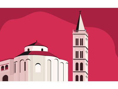 St. Donat animation architecture bell church illustration motion graphics shadowplay shadows timelapse urban