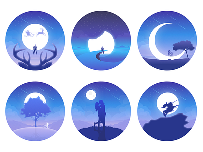 Blue Flat illustration plotting sketch software