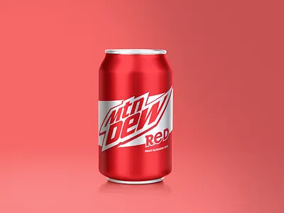 Mountain Dew Red - MRDP #01 can dew mockup mountain mtn redesign soda