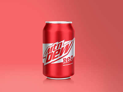 Mountain Dew Red - MRDP #01 can dew mockup mountain mtn redesign soda