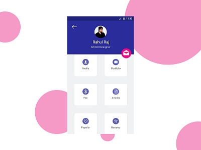 Freelancer App android design dribbble illustration ios material popular portfolio profile typography ui ux