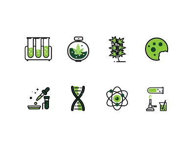 Cannabis Testing Icons cannabis design green icons laboratory marijuana testing web