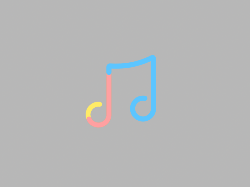 Doomed Note abandoned animation design loop motion music note reject