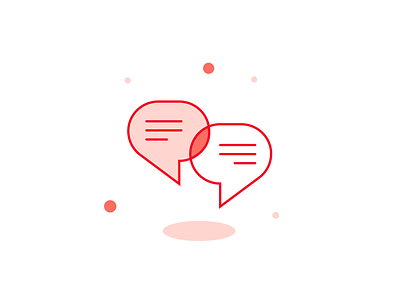 Experience Icon animation chat design dialog flat freelance icon illustration landing ux