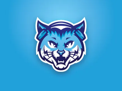 Cat animal cat lion logo logotype mascot panther sport sports team