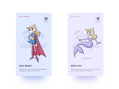 Your image2 carton illustrator mermaid superwoman ui