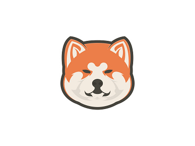 Akita Inu akita design flat illustration inu logo vector