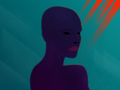 Rays of light affinity designer graphic illustration woman