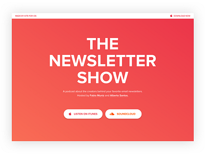 Podcast Landing Page landing page product design ui ux