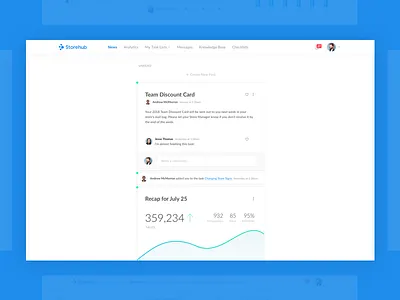 News Feed product design ui ux web