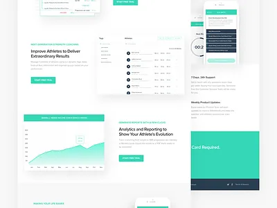 Athletitrack Landing Page Detail landing page product design ui ux