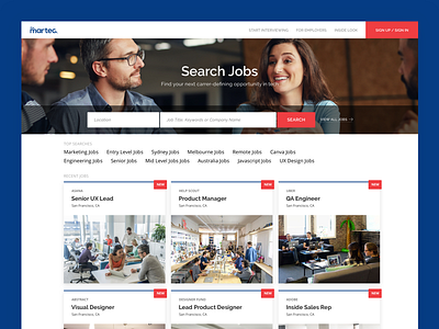 Job Board product design ui ux web
