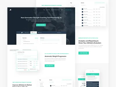 Athletitrack Landing Page landing page product design ui ux