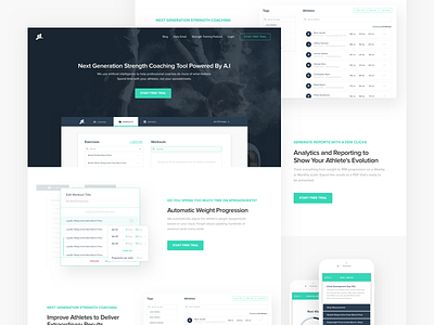 Athletitrack Landing Page landing page product design ui ux