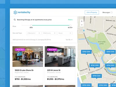 Results Filter Details product design real estate ui ux