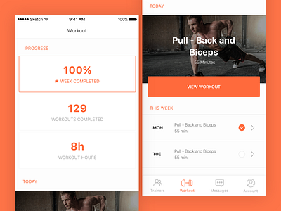 Fitness Day Summary ios product design ui ux