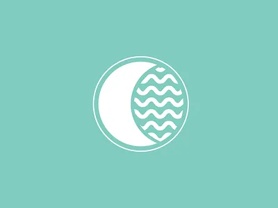 Aqua Luna aqua aqualuna brand icons logo luna minimal moon waves