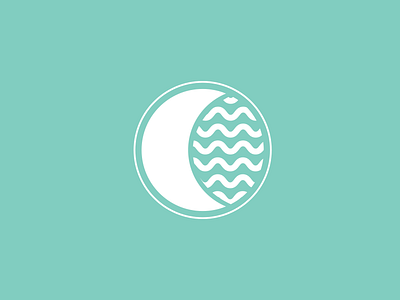 Aqua Luna aqua aqualuna brand icons logo luna minimal moon waves