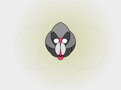 Day #6 - Baboon Logo adobe animal challenge daily daily challenge daily logo golden ratio illustrator lineart minimal ui vector