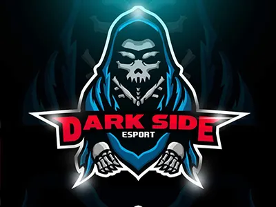 ESports Logo Darkside | Team Mascot Logo For Sale clan esport esports gaming logo premade reaper sale skull team