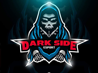 ESports Logo Darkside | Team Mascot Logo For Sale clan esport esports gaming logo premade reaper sale skull team