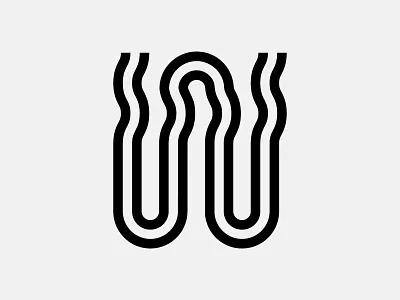 Letter W coffee espresso foam froth lettering line milk monogram steam stroke typography vector