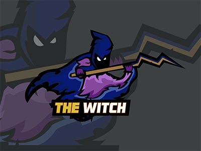 ESports Logo The Witch | The Witch Mascot Logo clan esport esports gaming logo magic premade sale team witch