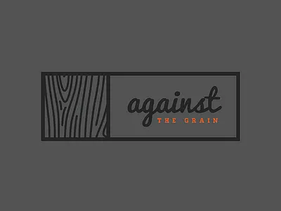 Against The Grain Rejected Logo grain logo rejection wood