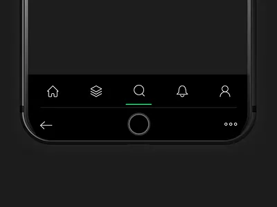 π± Next gen iPhone navigation concept 8 accessibility bar black dark iphone menu nav navigation x