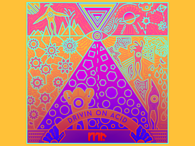 Drivin On Acid II affinity aliens art illustration road trippy