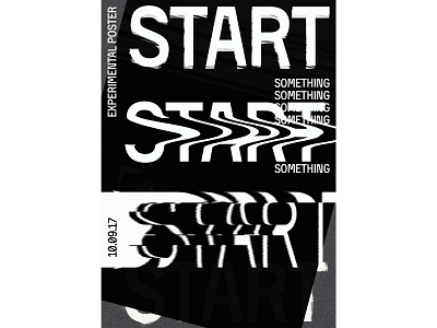 start something exploration photoshop poster typographic