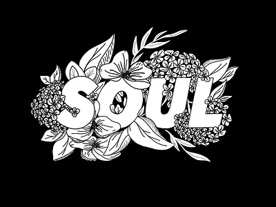 Water Your Soul botanicals florals illustration type typography